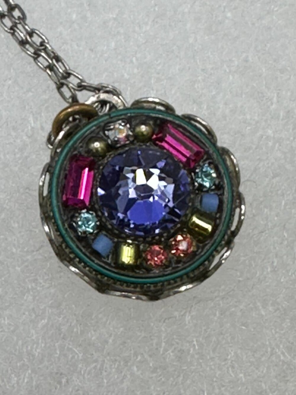 Firefly Swarovski Crystal Multiple Stone Pendant Necklace - Picture 13 of 15